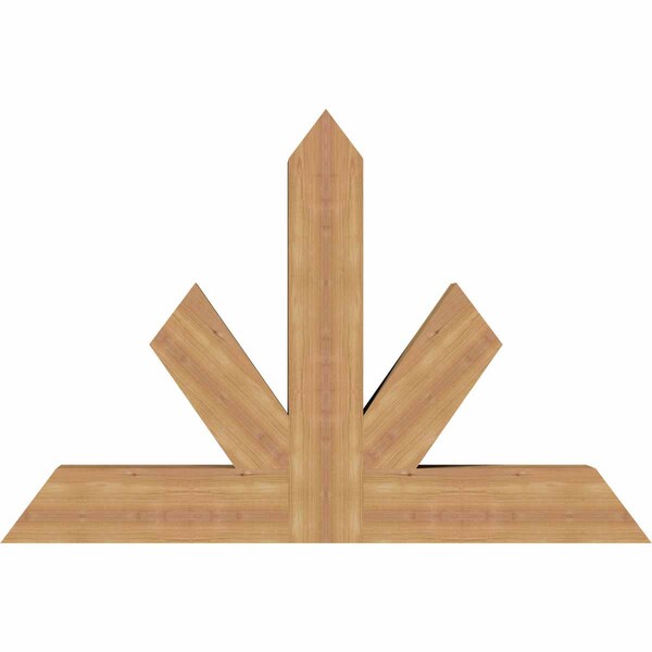 Ekena Millwork Saratoga Timber Gable Bracket, Western Red Cedar, 48"W x 32"H x 5 1/2"D x 5 1/2"F, 16/12 Pitch GBW048X32X0606SAR00SWR - main